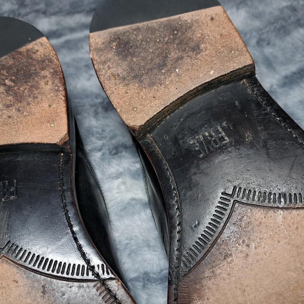 Frye Men's Black Leather Double Monk Strap Shoes Size 8.5D - Picture 6 of 8